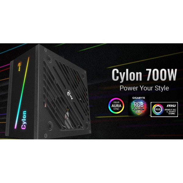 AEROCOOL τροφοδοτικό Cylon 700W CE70AEC, RGB, Active PFC, 80 Plus 230V AEROCOOL τροφοδοτικό Cylon 700W CE70AEC, RGB, Active PFC, 80 Plus 230V