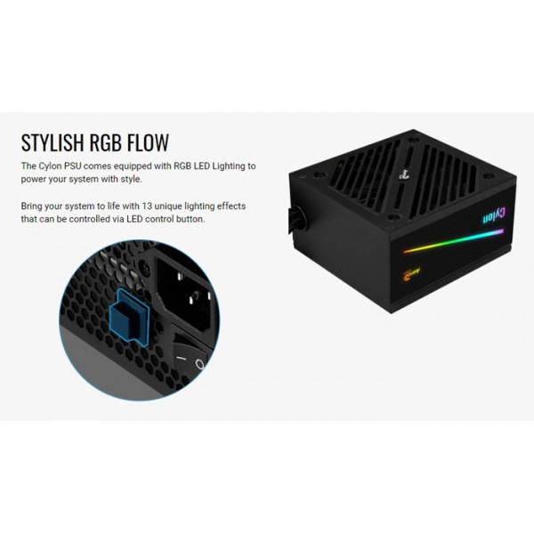 AEROCOOL τροφοδοτικό Cylon 700W CE70AEC, RGB, Active PFC, 80 Plus 230V AEROCOOL τροφοδοτικό Cylon 700W CE70AEC, RGB, Active PFC, 80 Plus 230V