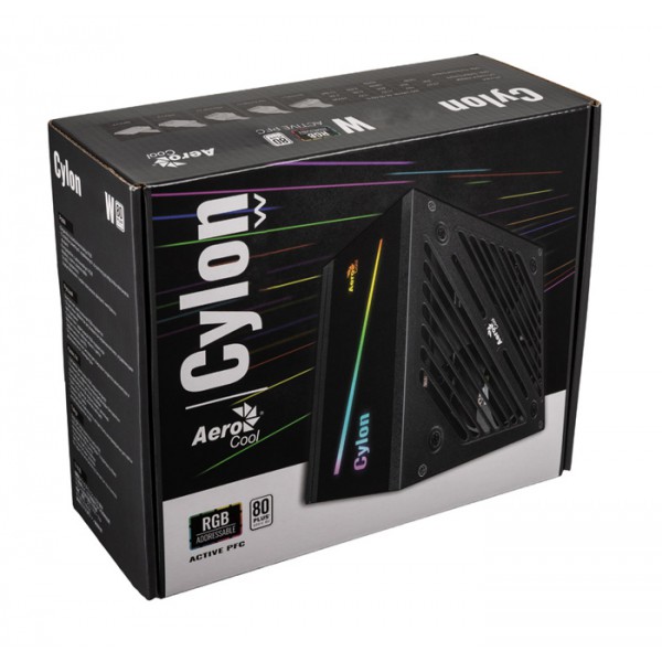 AEROCOOL τροφοδοτικό Cylon 700W CE70AEC, RGB, Active PFC, 80 Plus 230V AEROCOOL τροφοδοτικό Cylon 700W CE70AEC, RGB, Active PFC, 80 Plus 230V