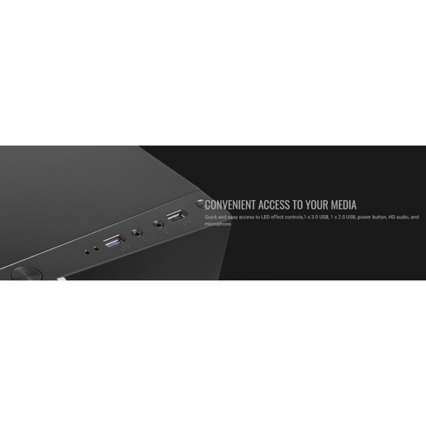 AEROCOOL PC case mini tower CYLON-MINI, 186x381.5x373mm, 1x fan, λευκό