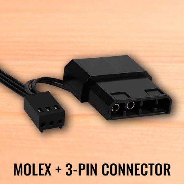 AEROCOOL LED ανεμιστήρας FROST-12, molex + 3-Pin connector, 120mm, FRGB