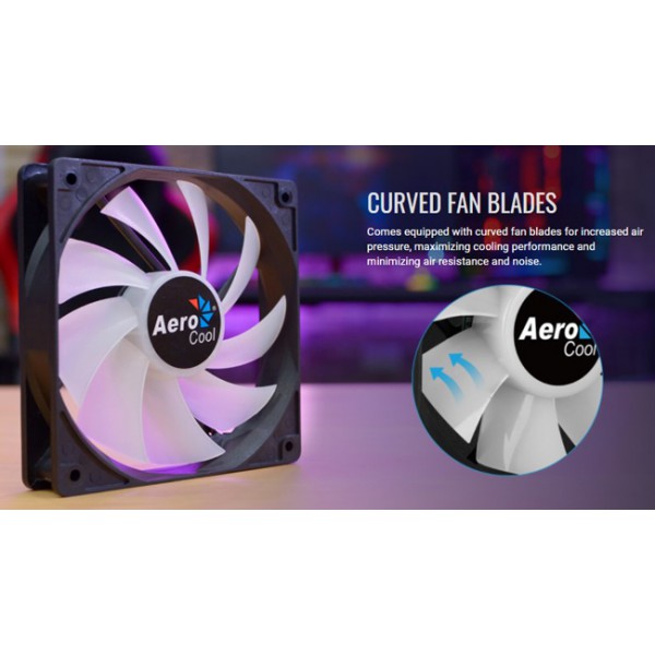 AEROCOOL LED ανεμιστήρας FROST-12, PWM 4-Pin connector, 120mm, FRGB