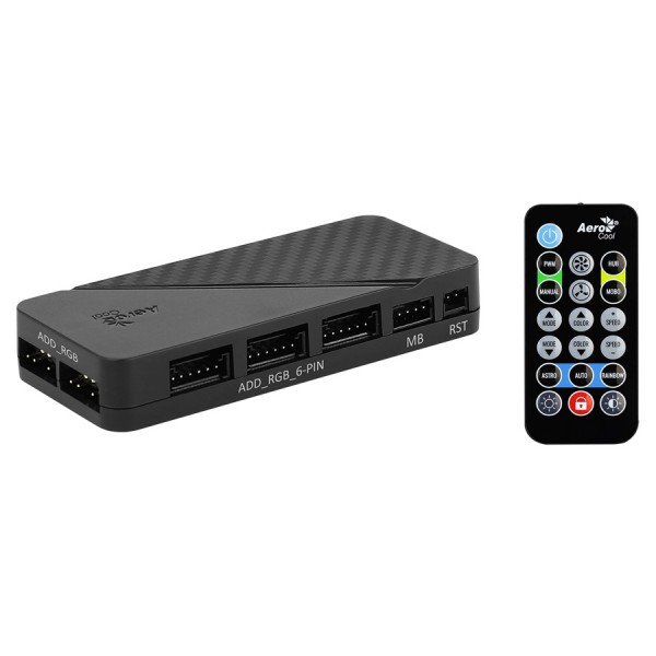 AEROCOOL RGB control hub H66F, με ασύρματο χειριστήριο, 8 connectors AEROCOOL RGB control hub H66F, με ασύρματο χειριστήριο, 8 connectors