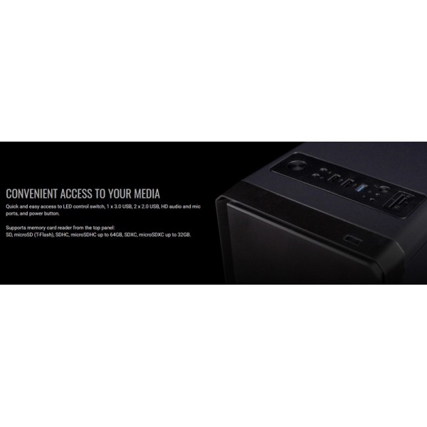 AEROCOOL PC case mid tower RIFT, 195x461x411mm, 1x fan AEROCOOL PC case mid tower RIFT, 195x461x411mm, 1x fan