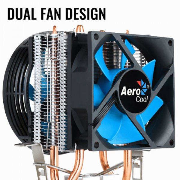 AEROCOOL ψύκτρα VERKHO-2-DUAL, 2x fan, 2300rpm, 27dBA, 59.6CFM AEROCOOL ψύκτρα VERKHO-2-DUAL, 2x fan, 2300rpm, 27dBA, 59.6CFM