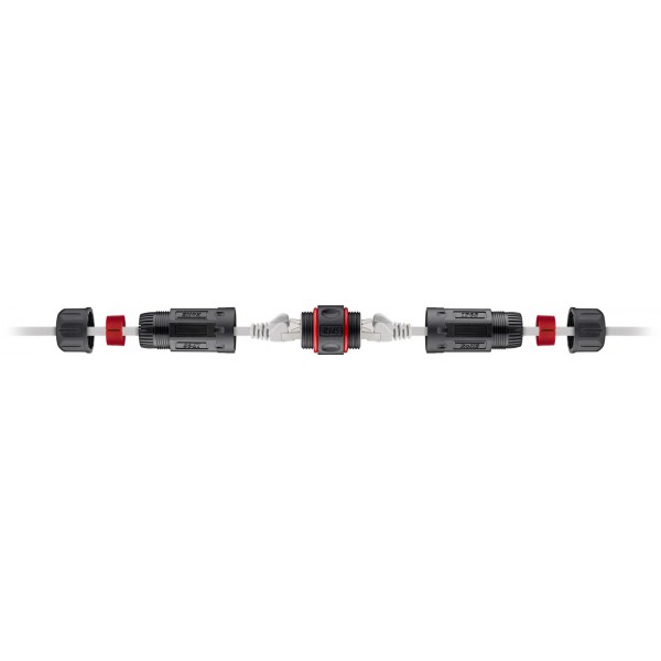 GOOBAY αδιάβροχος σύνδεσμος RJ45 Cat.6 79566, IP68, μαύρο GOOBAY αδιάβροχος σύνδεσμος RJ45 Cat.6 79566, IP68, μαύρο
