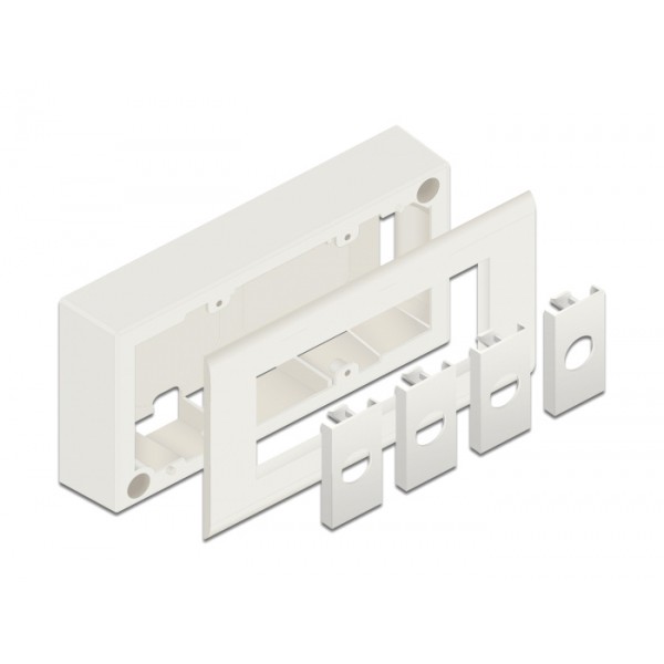 DELOCK επιτοίχιο περίβλημα για modules Easy 45 81333, 152x82mm, λευκό DELOCK επιτοίχιο περίβλημα για modules Easy 45 81333, 152x82mm, λευκό
