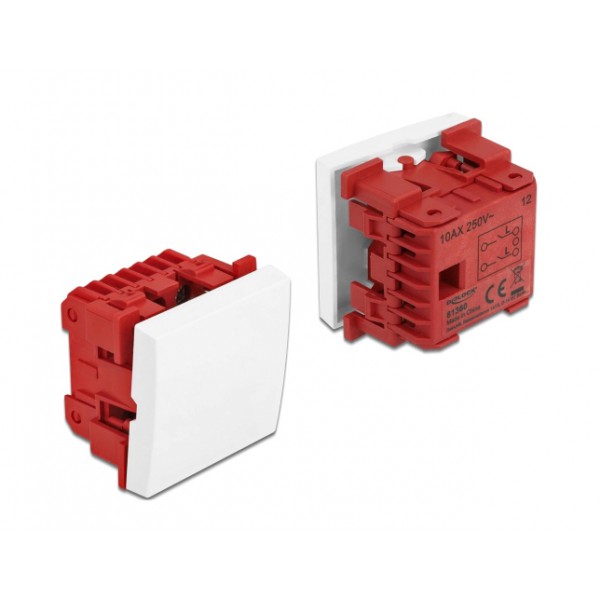 DELOCK module διακόπτης Easy 45 81360, μονός, 2-pole, 1-way, λευκός DELOCK module διακόπτης Easy 45 81360, μονός, 2-pole, 1-way, λευκός