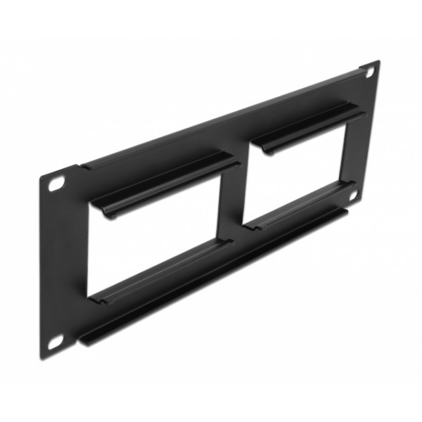DELOCK patch panel Easy 45 81379, 10", 2U, 90.5x45.2mm x2, μαύρο DELOCK patch panel Easy 45 81379, 10", 2U, 90.5x45.2mm x2, μαύρο