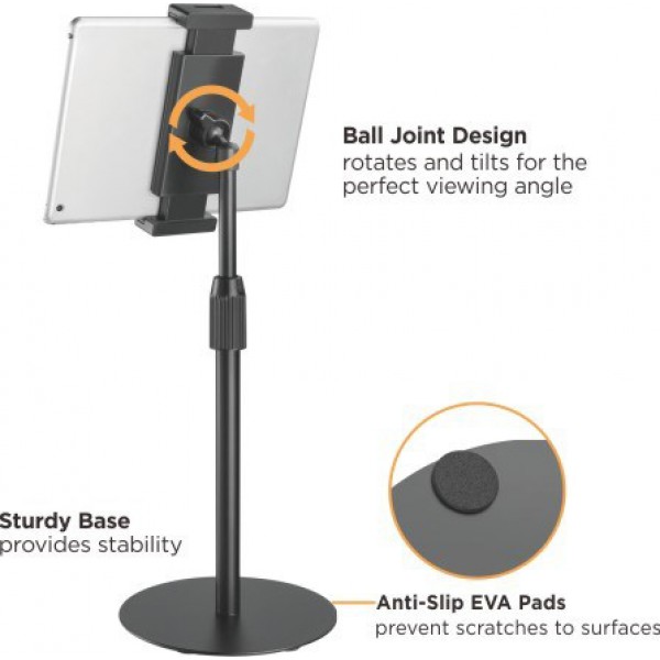 BRATECK βάση για smartphone & tablet TBS01-1, ρυθμιζόμενη, μαύρη