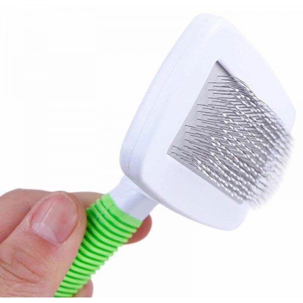 Χτένα για κατοικίδια ZW3C, 10x14cm, λευκή-πράσινη Χτένα για κατοικίδια ZW3C, 10x14cm, λευκή-πράσινη