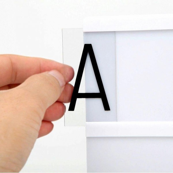 Φωτιστικός LED πίνακας ZD79A με 63 γράμματα & σύμβολα, λευκός