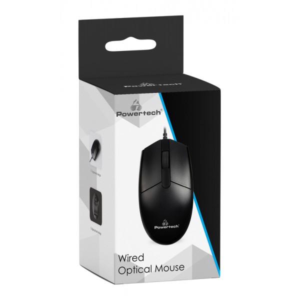 POWERTECH ενσύρματο ποντίκι PT-964, οπτικό, 1000DPI, μαύρο POWERTECH ενσύρματο ποντίκι PT-964, οπτικό, 1000DPI, μαύρο