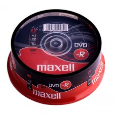MAXELL DVD-R, 4.7GB/120min, 16x speed, Cake box, 25τμχ