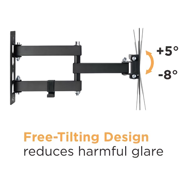 BRATECK επιτοίχια βάση LPA68-223 για τηλεόραση 23-43", full motion, 30kg