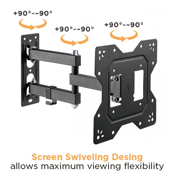 BRATECK επιτοίχια βάση LPA68-223 για τηλεόραση 23-43", full motion, 30kg