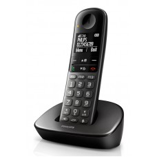 PHILIPS ασύρματο τηλέφωνο XL4901DS/34, με ελληνικό μενού, μαύρο