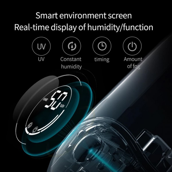 DEERMA υγραντήρας F327W, με χρονοδιακόπτη, 5L, μαύρος