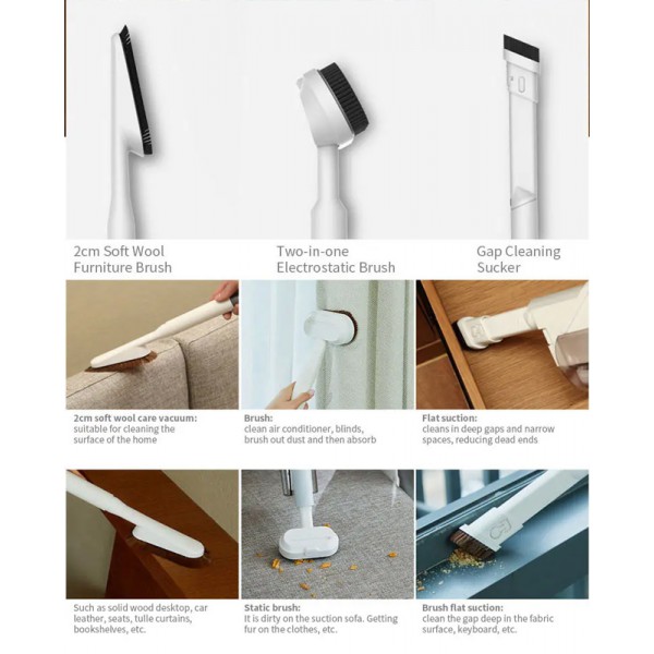 DEERMA ηλεκτρική σκούπα DX800, 600W, 0.8L, 82dB, 15kPa, λευκή