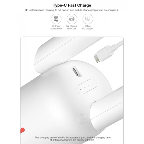 DEERMA φορητή ηλεκτρική σκούπα VC01, 125W, 0.6L, 80dB, 8.5kPa, λευκή DEERMA φορητή ηλεκτρική σκούπα VC01, 125W, 0.6L, 80dB, 8.5kPa, λευκή