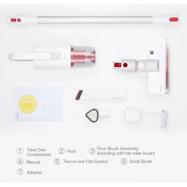 DEERMA φορητή ηλεκτρική σκούπα VC20 Plus, 160W, 0.6L, 80dB, 8kPa, λευκή DEERMA φορητή ηλεκτρική σκούπα VC20 Plus, 160W, 0.6L, 80dB, 8kPa, λευκή