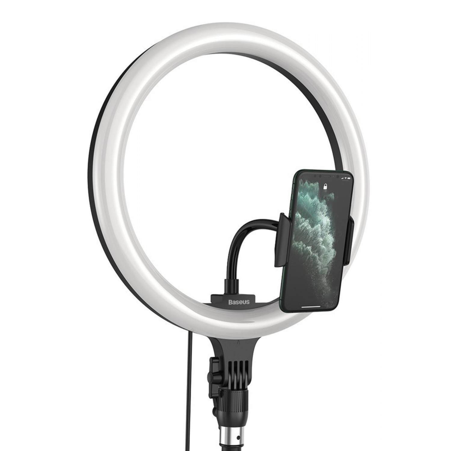 BASEUS φωτιστικό δαχτυλίδι LED CRZB12-B01, 12", χωρίς τρίποδα, μαύρο BASEUS φωτιστικό δαχτυλίδι LED CRZB12-B01, 12", χωρίς τρίποδα, μαύρο