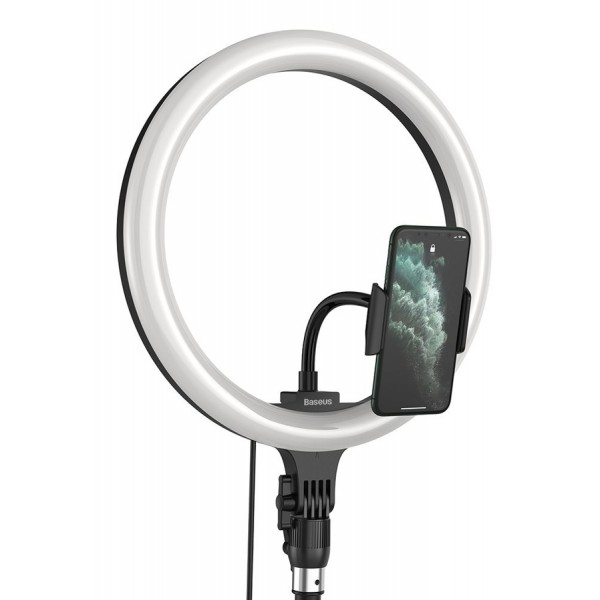 BASEUS φωτιστικό δαχτυλίδι LED CRZB12-B01, 12", χωρίς τρίποδα, μαύρο BASEUS φωτιστικό δαχτυλίδι LED CRZB12-B01, 12", χωρίς τρίποδα, μαύρο