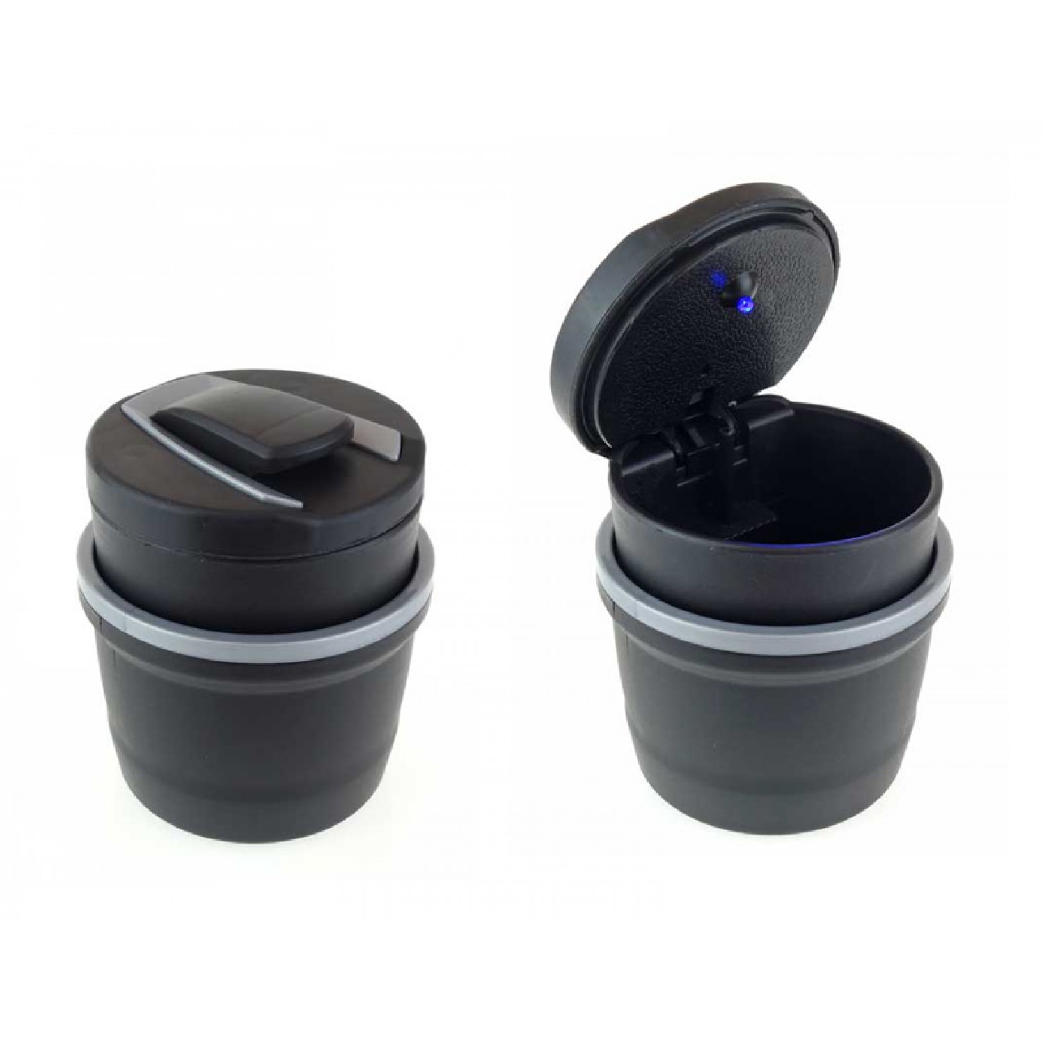 AMIO σταχτοδοχείο αυτοκινήτου 02168, με LED φωτισμό, μαύρο