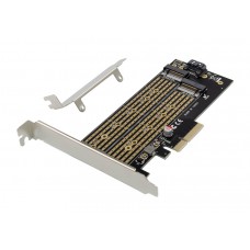 POWERTECH κάρτα επέκτασης 4x PCIe σε M.2 B & M Key NVMe ST531