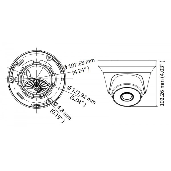 HIKVISION HIWATCH υβριδική κάμερα HWT-T240-M, 2.8mm, 4MP, IP66 HIKVISION HIWATCH υβριδική κάμερα HWT-T240-M, 2.8mm, 4MP, IP66