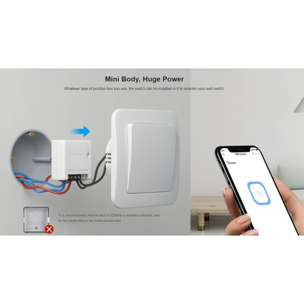 SONOFF smart διακόπτης ZBMINI, ZigBee 3.0, λευκός SONOFF smart διακόπτης ZBMINI, ZigBee 3.0, λευκός