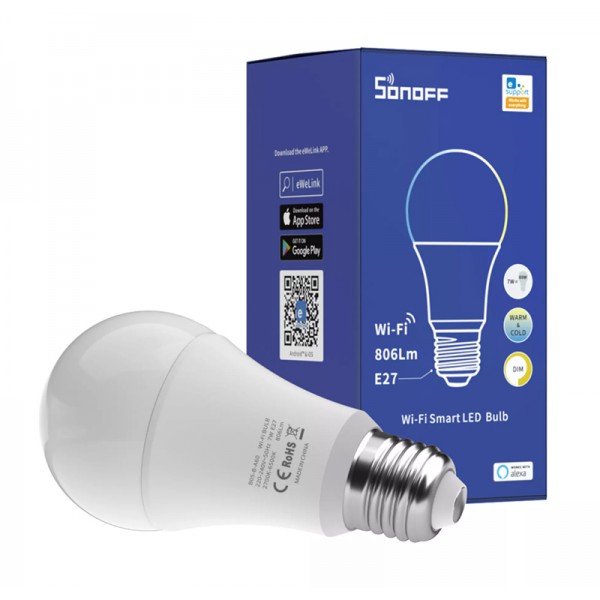 SONOFF smart λάμπα LED B02-B-A60, Wi-Fi, 9W, E27, 2700K-6500K SONOFF smart λάμπα LED B02-B-A60, Wi-Fi, 9W, E27, 2700K-6500K