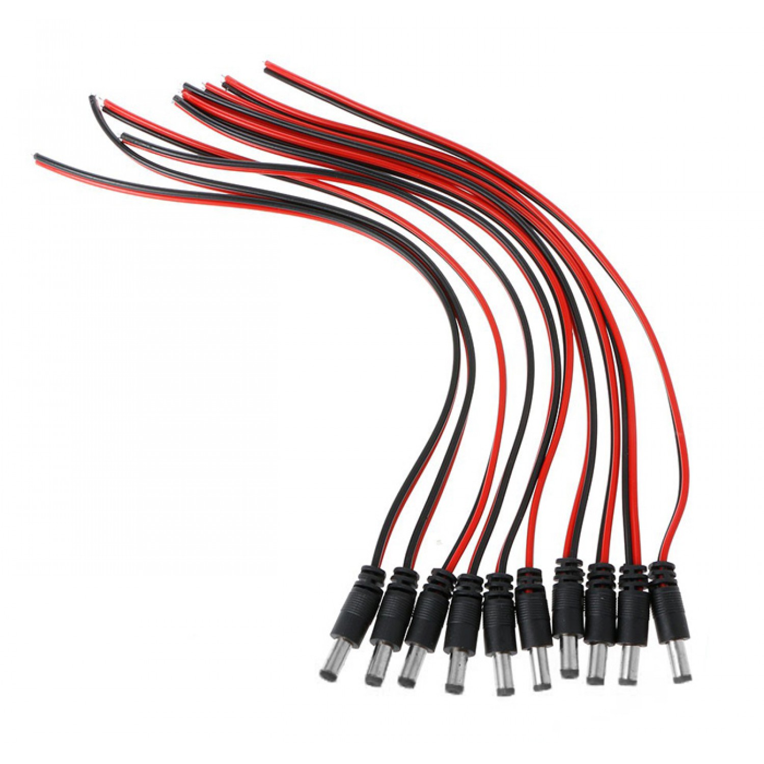 FOLKSAFE καλώδιο FS-DCPIGTAIL-M με αρσενικό βύσμα 5.5x2.1mm, 10τμχ FOLKSAFE καλώδιο FS-DCPIGTAIL-M με αρσενικό βύσμα 5.5x2.1mm, 10τμχ