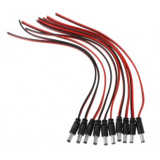 FOLKSAFE καλώδιο FS-DCPIGTAIL-M με αρσενικό βύσμα 5.5x2.1mm, 10τμχ