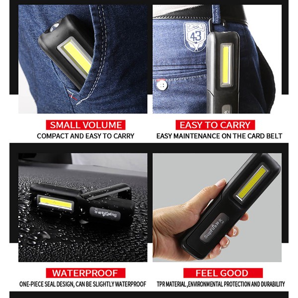 SUPFIRE φακός εργασίας G6 με εμπρόσθιο & πλαϊνό LED, CREE XPE LED & COB