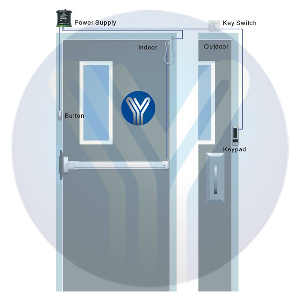 YLI ELECTRONIC χωνευτό μπουτόν PBK-814A, 35 x 90mm, 3Α, ασημί