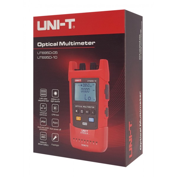 UNI-T πολύμετρο οπτικών ινών UT695D-10, με φακό, 800nm-1700nm, 1050mAh