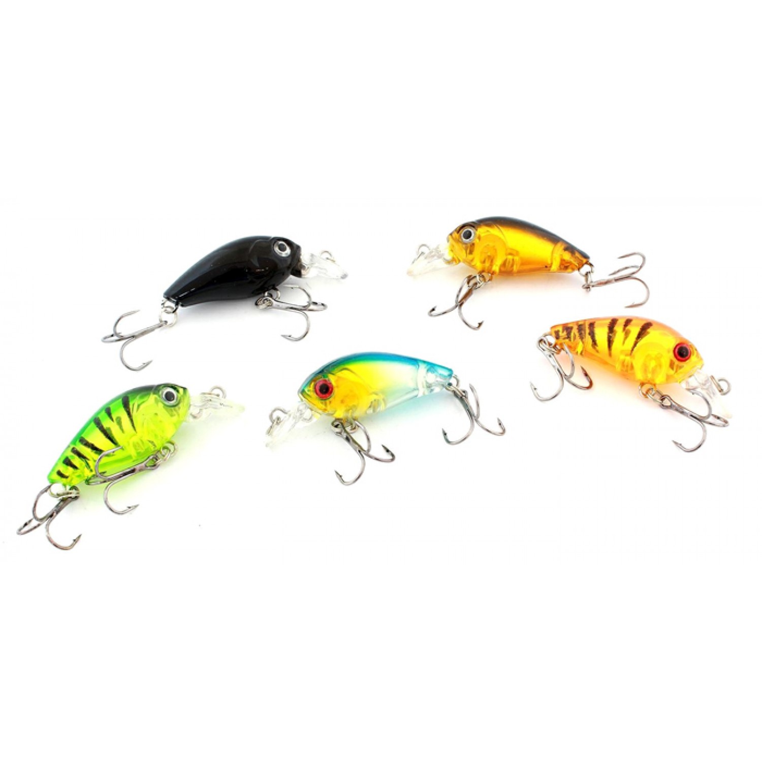 Σετ τεχνητά δολώματα για αρπακτικά ψάρια AG103, 5τμχ, με θήκη