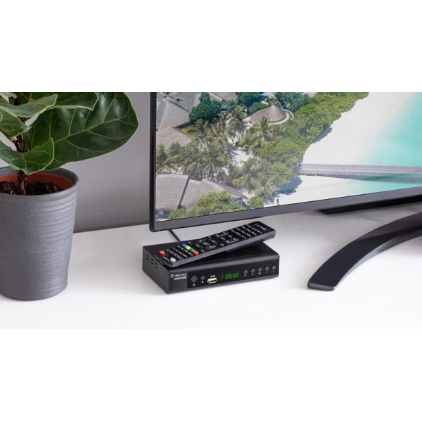 CABLETECH ψηφιακός δέκτης με τηλεχειριστήριο URZ0336B, DVB-T2 HEVC H.265