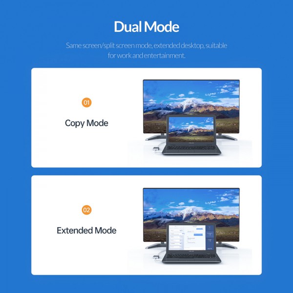 ORICO αντάπτορας USB 3.0 σε HDMI UTH-SV, 1080p, 15cm, ασημί ORICO αντάπτορας USB 3.0 σε HDMI UTH-SV, 1080p, 15cm, ασημί