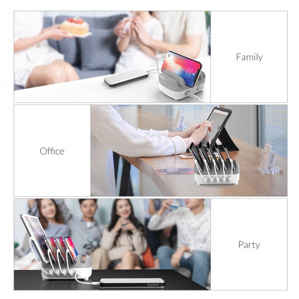 ORICO USB σταθμός φόρτισης DUK-5P, 5x USB, 40W, μαύρος ORICO USB σταθμός φόρτισης DUK-5P, 5x USB, 40W, μαύρος