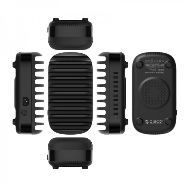 ORICO USB σταθμός φόρτισης DUK-10P, 10x USB, 120W, μαύρος ORICO USB σταθμός φόρτισης DUK-10P, 10x USB, 120W, μαύρος