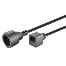 GOOBAY προέκταση τροφοδοσίας Type F 51476 με ασφάλεια, 0.2m, μαύρο