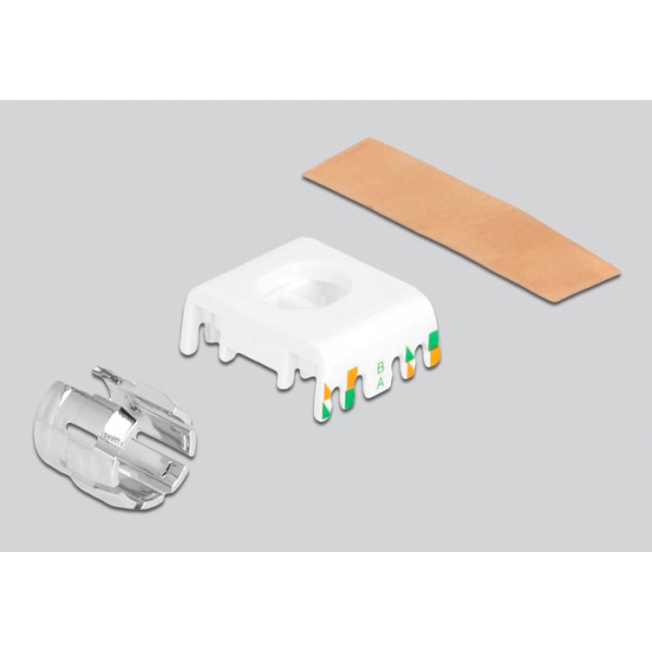 DELOCK keystone module RJ45 σε LSA 87032, Cat.6A, ασημί