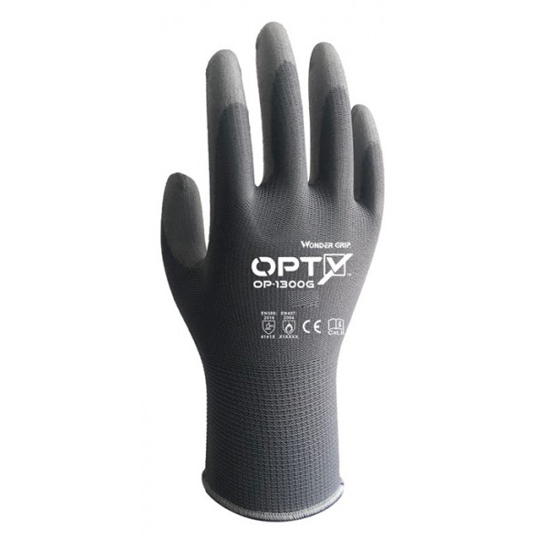 WONDER GRIP γάντια εργασίας Opty 1300G, αντιολισθητικά, M/8, γκρι