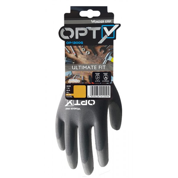 WONDER GRIP γάντια εργασίας Opty 1300G, αντιολισθητικά, XXL/11, γκρι