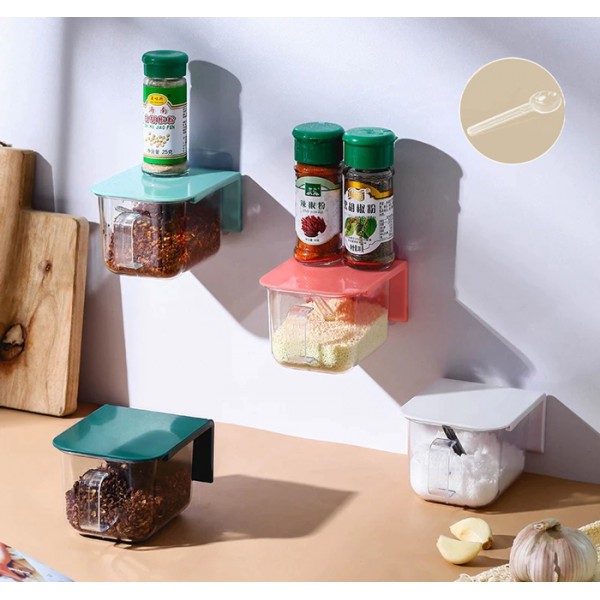 Δοχείο αποθήκευσης μπαχαρικών HUH-0053, με κουταλάκι, 420ml, γαλάζιο Δοχείο αποθήκευσης μπαχαρικών HUH-0053, με κουταλάκι, 420ml, γαλάζιο