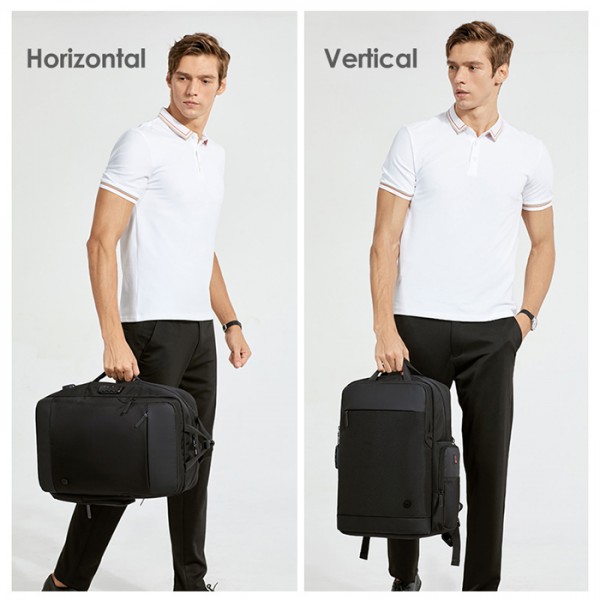 GOLDEN WOLF τσάντα πλάτης GB00397, με θήκη laptop 15.6", 22-29L, γκρι