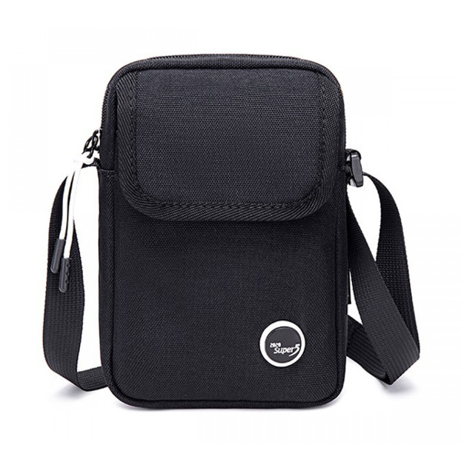 SUPER FIVE τσάντα ώμου FK00143, μαύρη