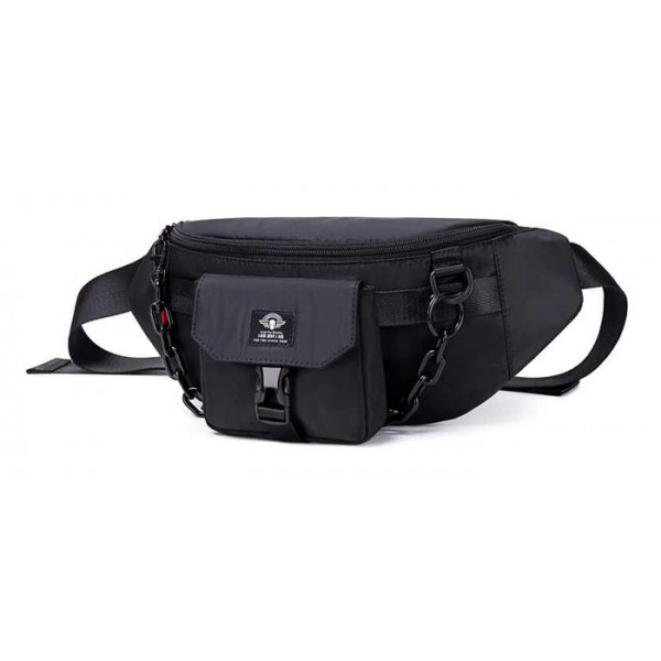 SUPER FIVE τσάντα μέσης FYB00037, μαύρη SUPER FIVE τσάντα μέσης FYB00037, μαύρη